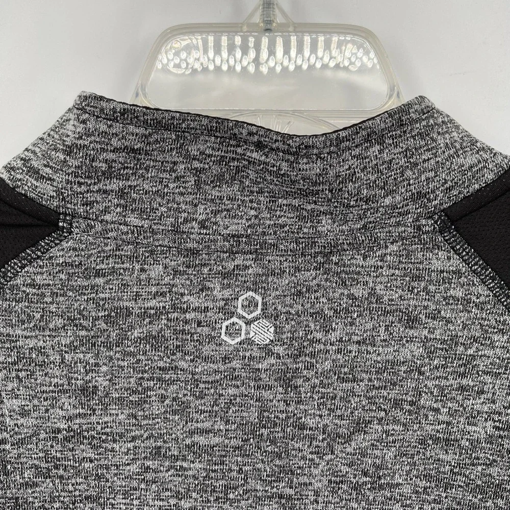 Tek Gear Men's Gray Black DryTek 1/4 Zip Training Pullover Sweatshirt Size XXL